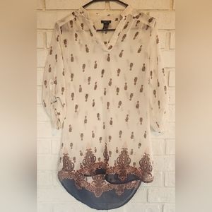long printed shirt for women